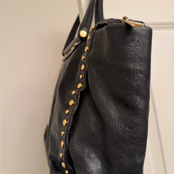 Lauren Ralph Lauren Black Tote with Gold Studs - Picture 6 of 13
